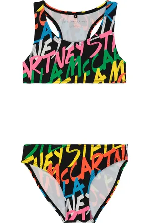 Stella McCartney Logo printed racerback bikini