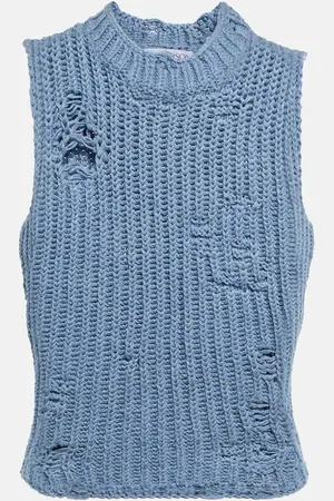 J.W.Anderson Distressed ribbed-knit sweater vest