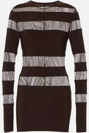 Norma Kamali Spliced Pickleball jersey minidress