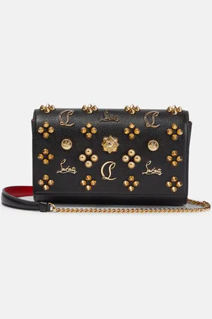 Christian Louboutin Paloma embellished leather clutch