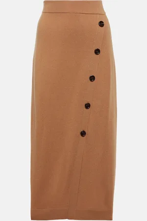 Jardin des Orangers Cashmere and wool midi skirt