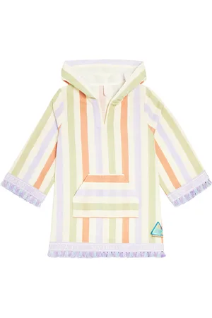 ZIMMERMANN August striped cotton beach cover-up
