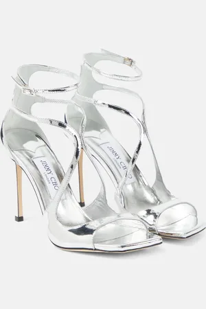 Jimmy Choo Azia 95 metallic leather sandals