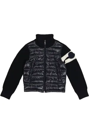Moncler Quilted down and wool-blend cardigan