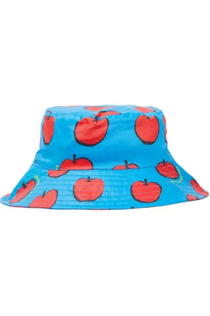 Stella McCartney Kids scalloped floral-print bucket hat - Blue