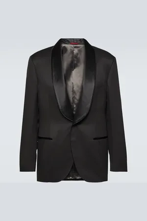 Brunello Cucinelli Single-breasted silk tuxedo jacket
