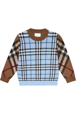 Burberry Checked wool and cotton sweatshirt