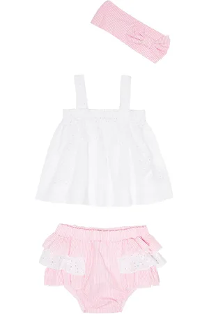 MONNALISA Baby headband, top and bloomers set