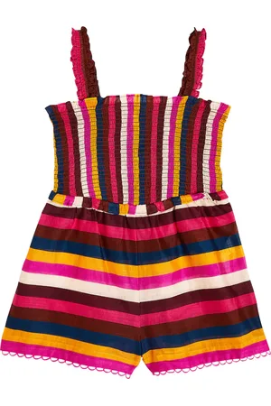 ZIMMERMANN Ginger Shirred striped cotton dress