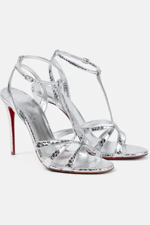 Christian Louboutin Tangueva 100 metallic leather sandals