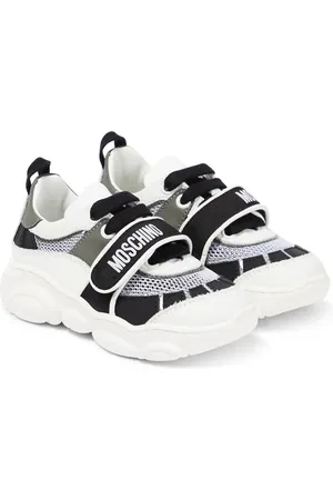 Moschino Logo leather sneakers