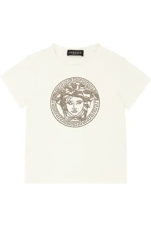 VERSACE Embellished Medusa cotton T-shirt
