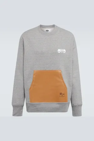 JUNYA WATANABE Leather-trimmed sweatshirt