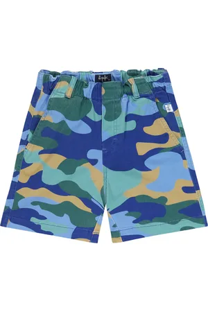 Il gufo Printed cotton-blend twill cargo shorts