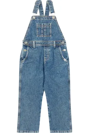 Liewood Indigo cotton denim overalls