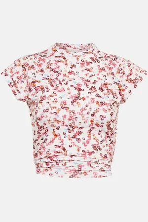 Marant Etoile Juvia printed jersey crop top