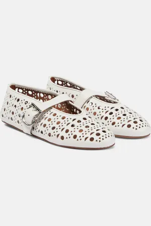 Alaïa AlaÃ¯a Vienne leather ballet flats