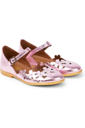 PèPè PÃ¨PÃ¨ Floral metallic leather sandals