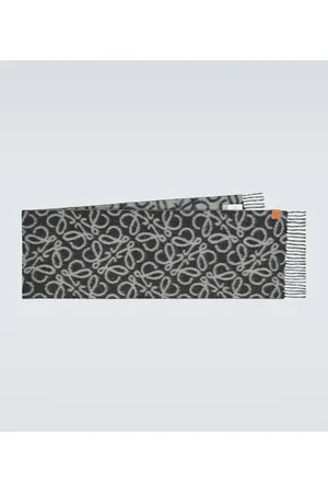 Loewe Anagram alpaca and wool-blend scarf
