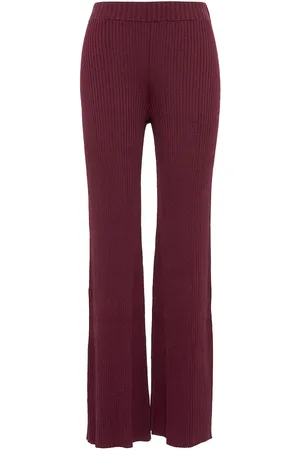 Staud Nash high-rise ribbed-knit pants