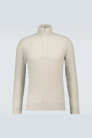 Loro Piana Mezzocollo Treccia cashmere sweater