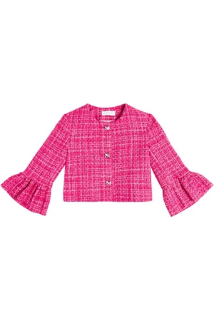 MONNALISA Cotton blend bouclÃ© jacket