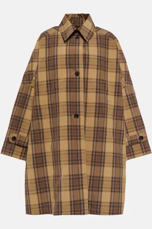 Totême Checked A-line coat