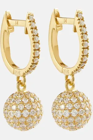 Ileana Makri Ball 18kt drop earrings with diamonds