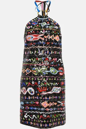 Puccini Abstract sequined minidress