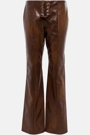 ROTATE Low-rise flared faux leather pants