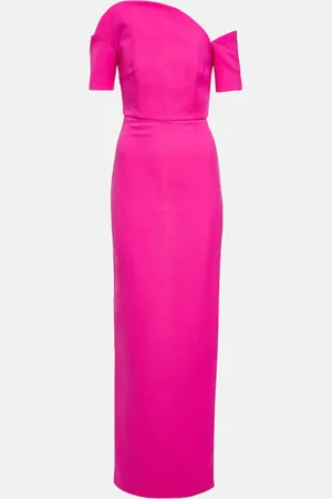 Roland Mouret Asymmetric wool-blend maxi dress