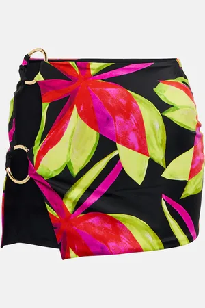 Louisa Ballou Double Ring printed miniskirt