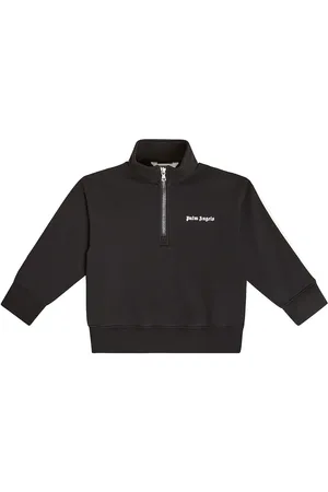 Palm Angels Logo striped cotton jersey sweatshirt