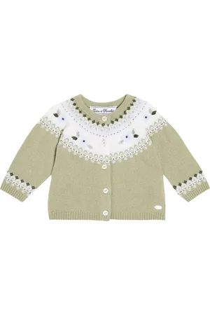 Tartine Et Chocolat Baby intarsia wool-blend cardigan
