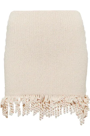 DION LEE Crocheted cotton-blend miniskirt