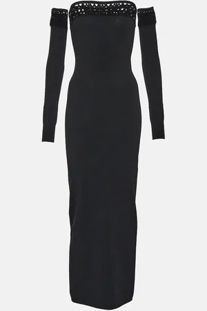 Alaïa AlaÃ¯a Vienne off-shoulder maxi dress