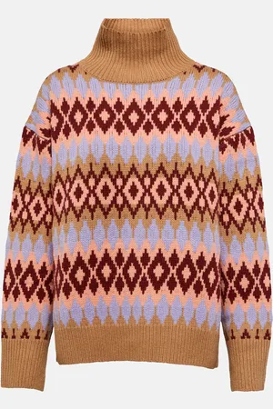 Jardin des Orangers Intarsia wool and cashmere turtleneck sweater