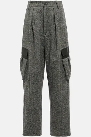 The Mannei Tres high-rise herringbone cargo pants