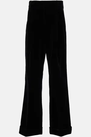 Gucci Wide-leg cotton velvet pants