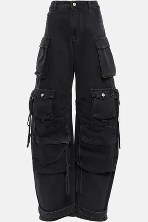 The Attico Fern low-rise denim cargo pants