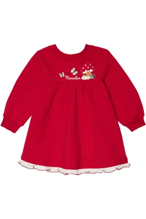 MONNALISA Baby embroidered cotton jersey dress