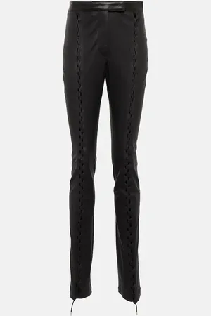DION LEE Hinge-seam leather pants