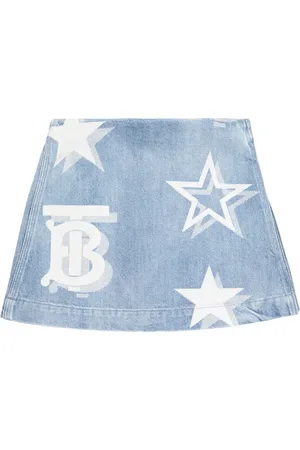 Burberry Printed denim skirt