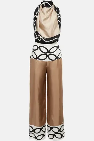 VALENTINO Chain 1967 silk twill jumpsuit