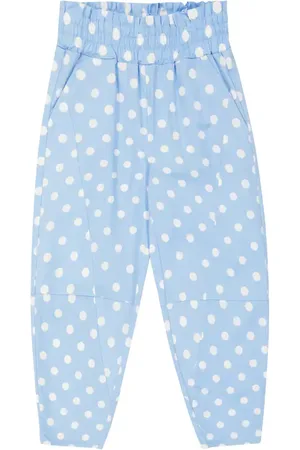 MONNALISA Polka-dot cotton-blend pants