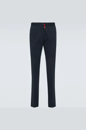 Kiton Cotton jersey straight pants
