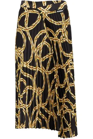 Vetements Printed pleated midi skirt
