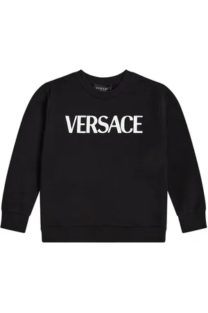 VERSACE Logo printed cotton hoodie