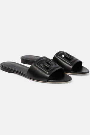 Dolce & Gabbana DG leather slides