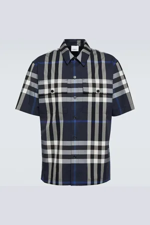 Burberry Checked cotton-blend shirt